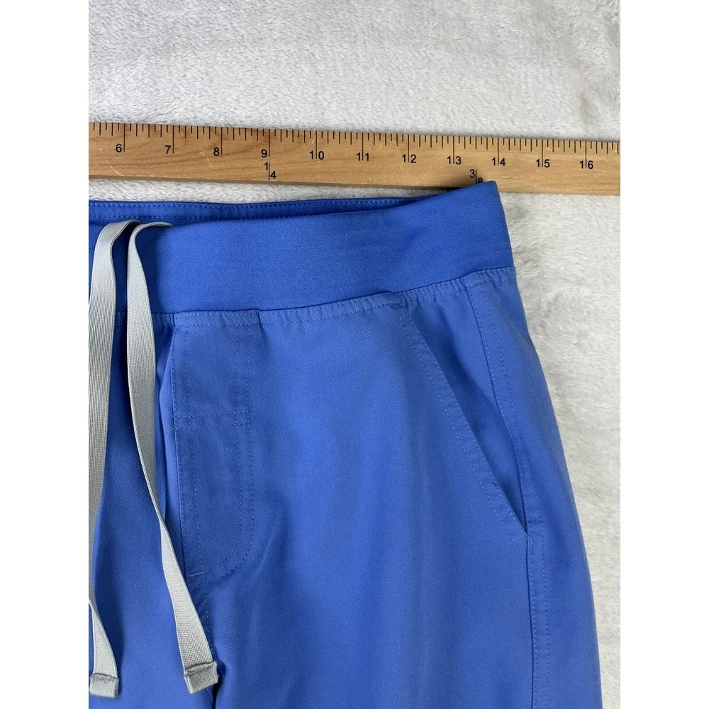 FIGS Axim Cargo Scrub Pants Men XS Blue Technical Collection Drawstring Medical
